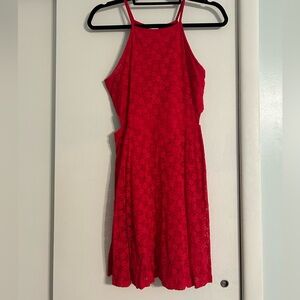Bright reddish pink dress